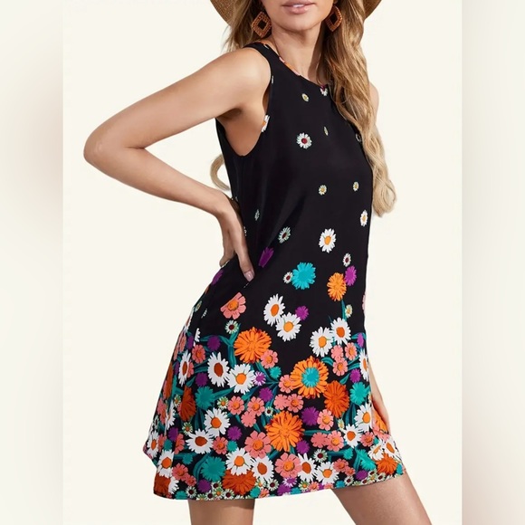 NIP-Floral print sleeveless dress - Picture 4 of 5